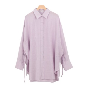 Pierrot・サイドリボンシアーロングシャツ MD/3,490円