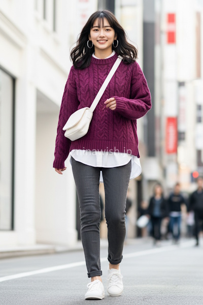 40代の冬を明るく彩るきれい色ニット。大人が素敵に見える選び方と着こなし