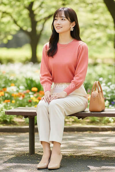 40代の冬を明るく彩るきれい色ニット。大人が素敵に見える選び方と着こなし