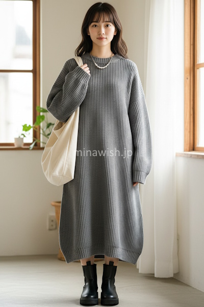 NG例：ゆったりしすぎたシルエットで着ぶくれして見える