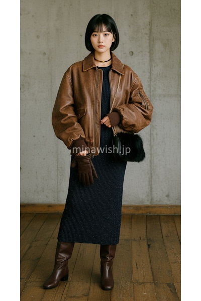 女子会＆ショッピング「ヴィンテージライクなレザー・オン・レディ」