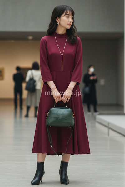 修正ポイント：デザインは控えめに、素材やシルエットで女性らしさを出す